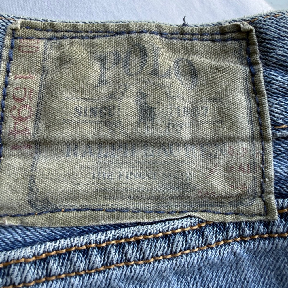 Polo Ralph Lauren Mens Light Wash Straight Leg Denim Jeans 40x30 4682134BET - Picture 2 of 12